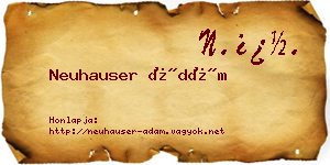 Neuhauser Ádám névjegykártya
